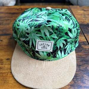 Cayler & Sons Kush All-Over Marijuana Leaf Print Snapback Hat